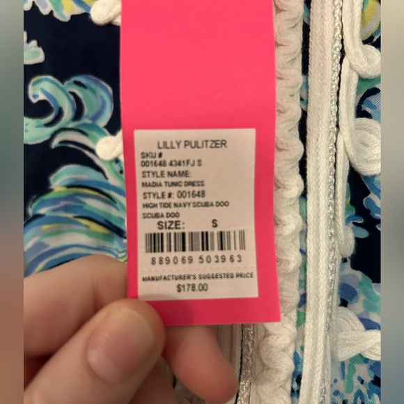 Lilly Pulitzer Madia Tunic Dress High Tide Scuba Doo NWT - Picture 5 of 8